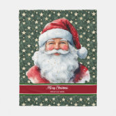 Polaire Couverture Père Noël personnalisée avec un texte m (Devant)