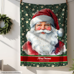 Polaire Couverture Père Noël personnalisée avec un texte m