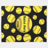 Polaire Couverture personnalisable de jet du base-ball, (Devant (Horizontal))