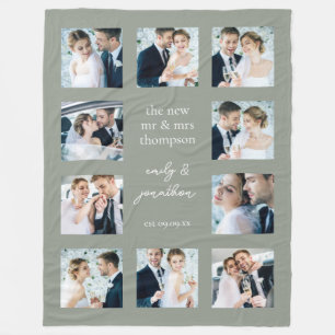 Polaire Couverture personnalisée avec 10 images Mariages S