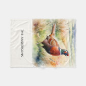 Polaire Couverture personnalisée avec impression de faisan (Devant (Horizontal))