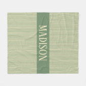 Polaire Couverture personnalisée avec nom de bébé Sage, ca (Devant (Horizontal))