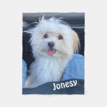 Couverture personnalisée avec photo de chien et no