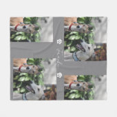 Polaire Couverture personnalisée avec photo de chien ou ch (Devant (Horizontal))