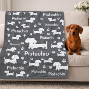 Polaire Couverture Personnalisée Chien Saucisse Dachshund 