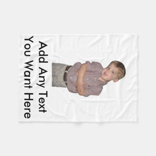 Polaire Couverture personnalisée customisée de bébé (Devant (Horizontal))