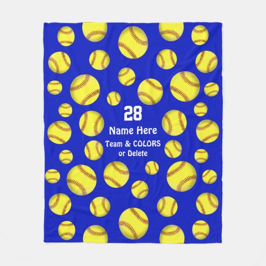 Polaire Couverture personnalisée de jet du base-ball, (Devant)