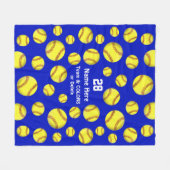 Polaire Couverture personnalisée de jet du base-ball, (Devant (Horizontal))