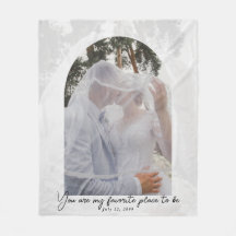 Couverture personnalisée de mariage avec photo de