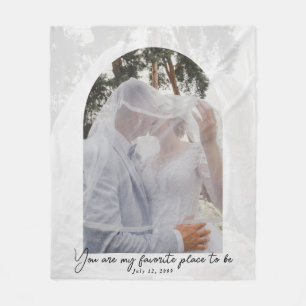Polaire Couverture personnalisée de mariage avec photo de