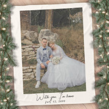Couverture personnalisée de mariage avec une photo