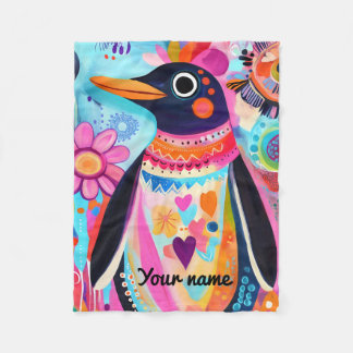 Polaire Couverture personnalisée de pingouin : Arctique co