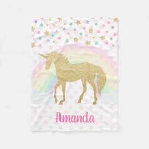 Polaire Couverture personnalisée d'ouatine de licorne