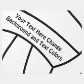 Polaire Couverture personnalisée d'ouatine de volleyball (Devant (Horizontal))