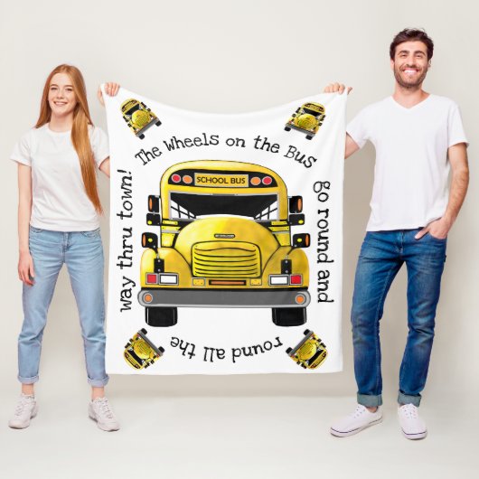 Polaire Couverture personnalisée du bus scolaire (En situation)