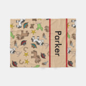 Polaire Couverture personnalisée du cowboy de Parker (Devant (Horizontal))