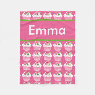 Polaire Couverture personnalisée du petit gâteau d'Emma