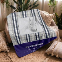 Couverture personnalisée en flanelle à motif carre
