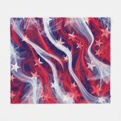 Polaire Couverture personnalisée en molleton drapeau améri (Devant (Horizontal))