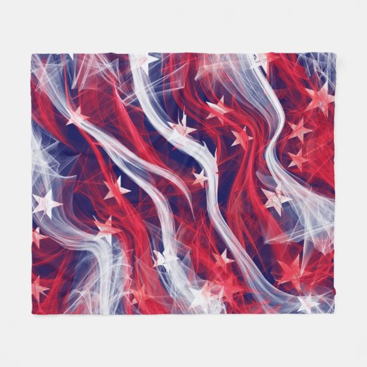 Polaire Couverture personnalisée en molleton drapeau améri (Devant (Horizontal))