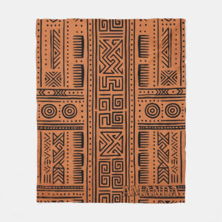Polaire Couverture personnalisée en terre cuite Mudcloth a