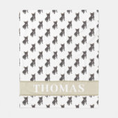 Polaire Couverture personnalisée Frenchie (Bringé noir) po (Devant)