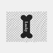 Polaire Couverture personnalisée noire et blanche de (Devant (Horizontal))