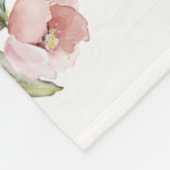 Polaire Couverture personnalisée nom, initiale et roses (Coin)