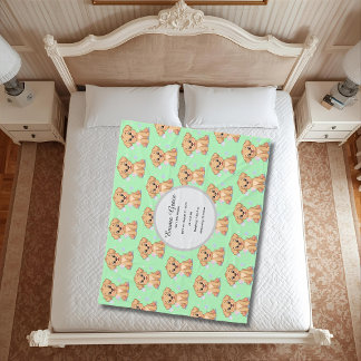 Polaire Couverture personnalisée pour bébé avec chiots