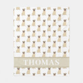 Polaire Couverture personnalisée pour bébé pug (Devant)