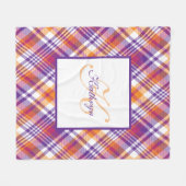 Polaire Couverture Plantée personnalisée violette, orange  (Devant (Horizontal))