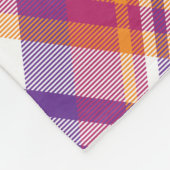 Polaire Couverture Plantée personnalisée violette, orange  (Coin)