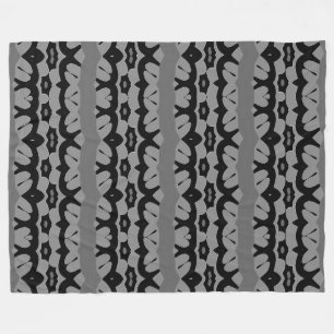 Polaire Couverture polaire, motif classique noir et gris
