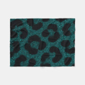 Polaire couverture poster de animal turquoise (Devant (Horizontal))