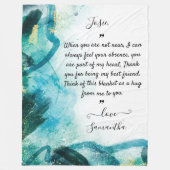 Polaire Couverture pour ami avec message personnalisé (tur (Devant)