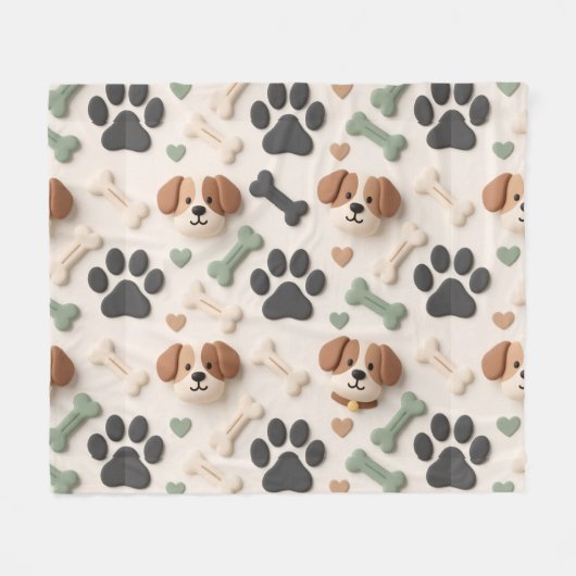 Polaire Couverture pour animaux en molleton à empreinte de (Devant (Horizontal))
