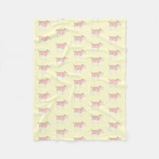 Polaire Couverture pour bébé chien heureux (Jaune petit)