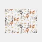 Polaire Couverture pour bébé de vache personnalisée | 30x4 (Devant (Horizontal))