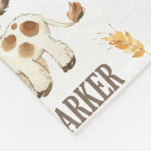 Polaire Couverture pour bébé de vache personnalisée | 30x4 (Coin)