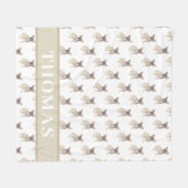 Polaire Couverture pour bébé Frenchie (Fauve Bleu Tricolor (Devant (Horizontal))
