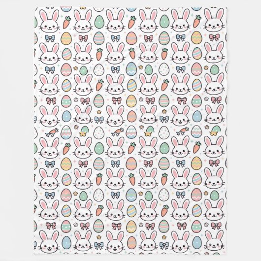 Polaire Couverture pour bébé Lapin de Pâques adorable (Devant)