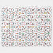 Polaire Couverture pour bébé Lapin de Pâques adorable (Devant (Horizontal))