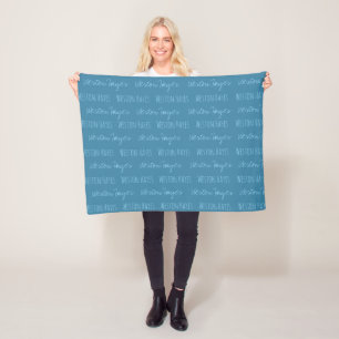 Polaire Couverture pour bébé personnalisée avec nom répété