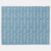 Polaire Couverture pour bébé personnalisée avec nom répété (Devant (Horizontal))