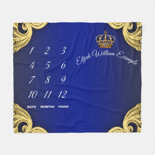 Polaire Couverture pour bébé prince de repère garçon (Devant (Horizontal))