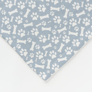 Polaire Couverture pour chien - Empreinte de patte et os