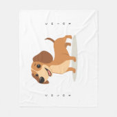 Polaire Couverture pour chien mignon teckel – Couverture i (Devant)