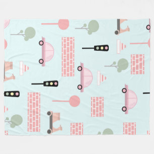Polaire Couverture pour enfants à motif de véhicules migno