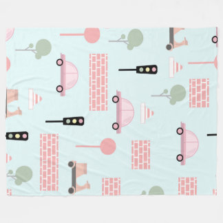 Polaire Couverture pour enfants à motif de véhicules migno