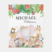 Polaire Couverture pour enfants avec de beaux animaux de l (Devant)